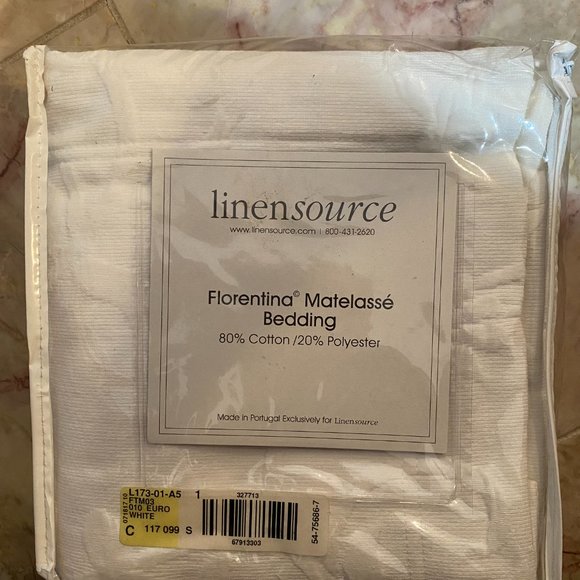 White Florentina Matelasse Bedding Sham - Picture 1 of 2